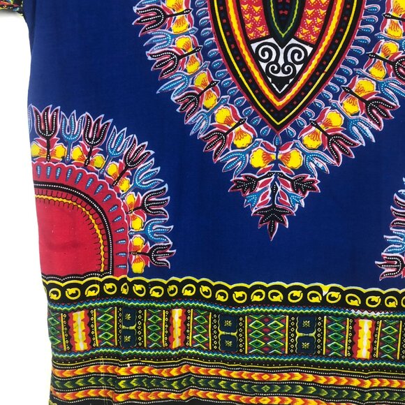 Kahyangan Dashiki Shirt XL Bold Batik Rayon Pullover Unisex Festival African - Picture 6 of 9